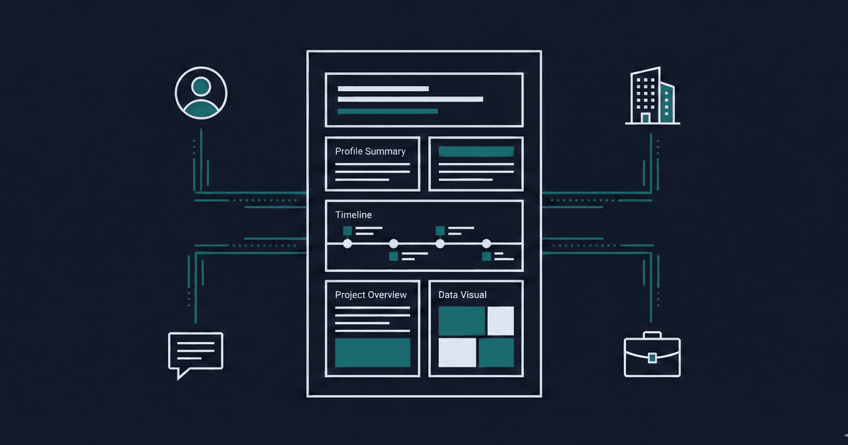 Clock, document, and person icon: interview prep in 30 minutes